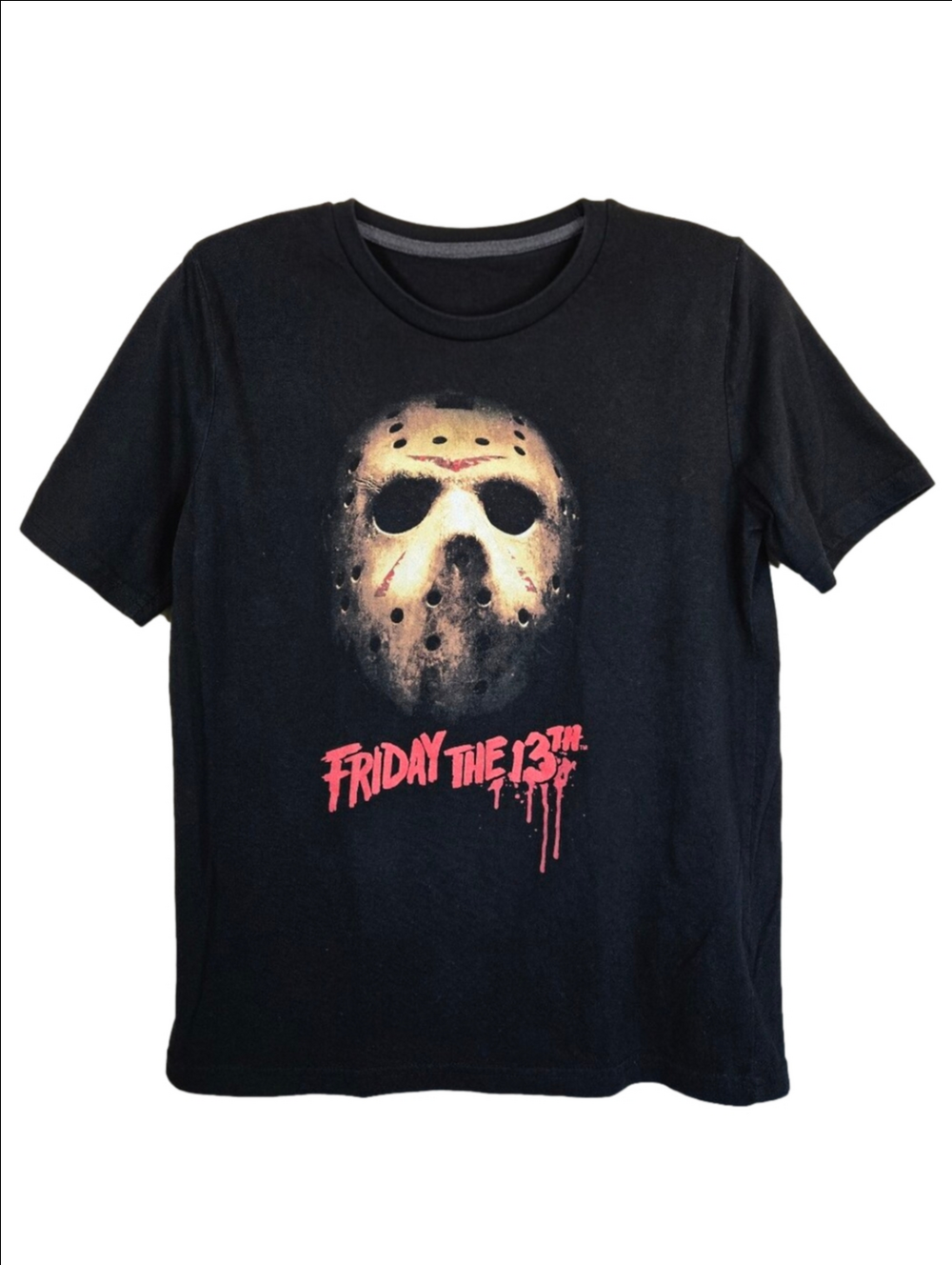 Friday the 13th Kids Black Graphic Tee, Size XL (16) ~ EUC